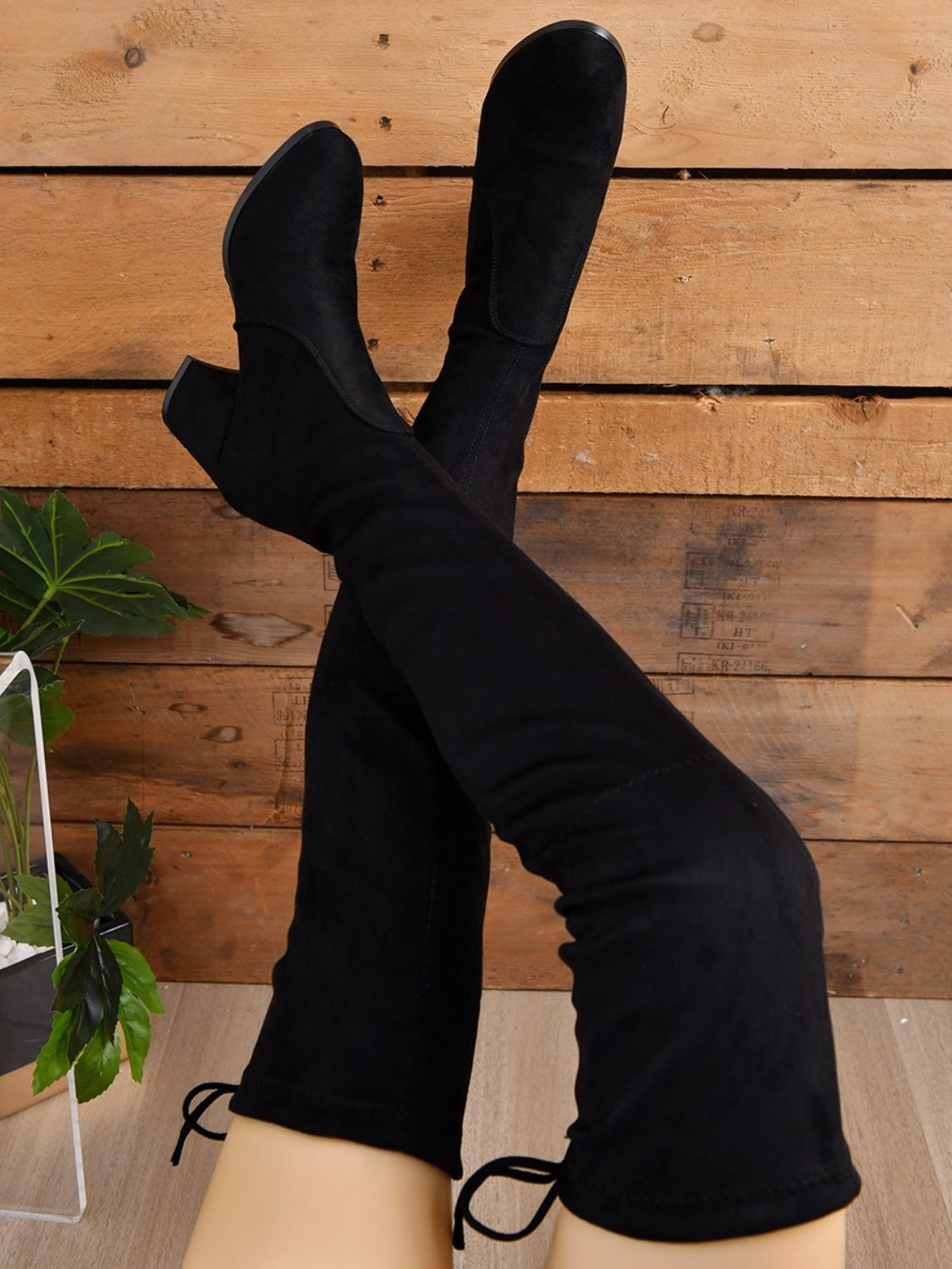 Round Toe Block Heel Boots Trandify Deal