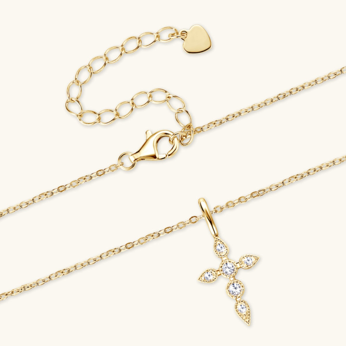 925 Sterling Silver Moissanite Cross Pendant Necklace Trandify Deal