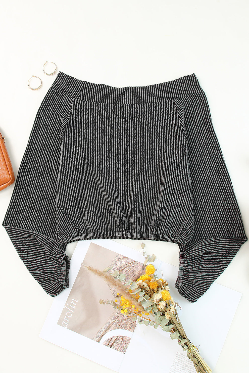 Off-Shoulder Long Sleeve Top Trandify Deal