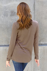 Basic Bae Full Size Round Neck Long Sleeve Top Trandify Deal