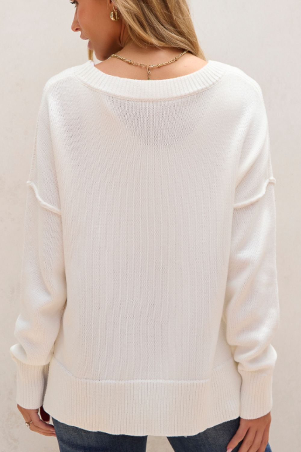 US Flag Side Slit Drop Shoulder Sweater Trandify Deal