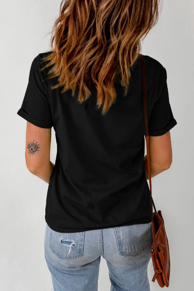Graphic Round Neck Short Sleeve T-Shirt - Trandify Deal
