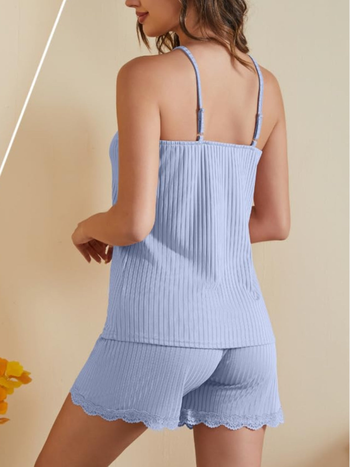 Ribbed Scoop Neck Top and Shorts Lounge Set Trandify Deal