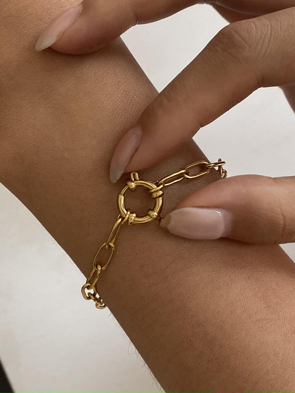 18K Gold-Plated Stainless Steel Chain Bracelet Trandify Deal