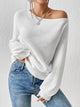 Honey Single Shoulder Long Sleeve Sweater Trandify Deal