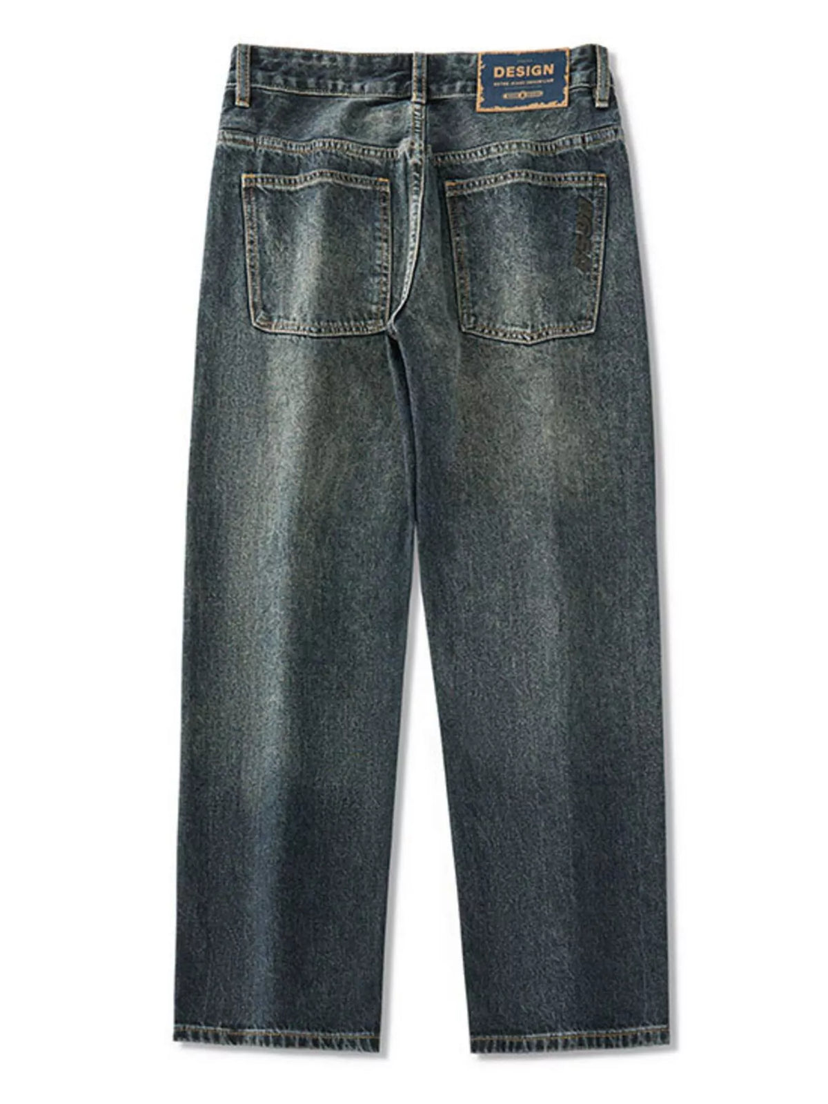 Close-up texture of cotton blend denim fabric with stretch for men's jeans.