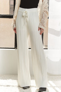 ADORA Tied Wide Leg Knit Pants Trandify deal