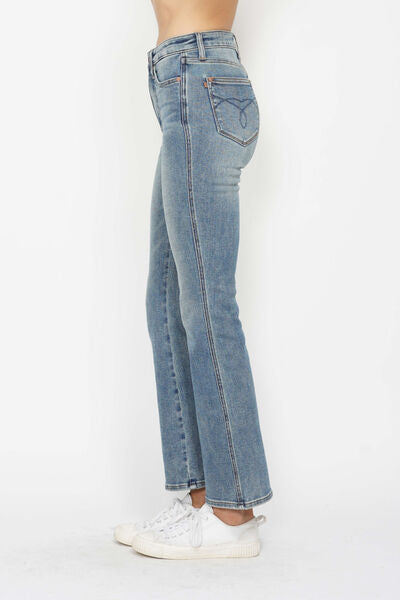 Judy Blue Plus Size Bootcut Jeans with Tummy Control & Embroidered Pockets – Stylish Women’s Denim | Trandify deal