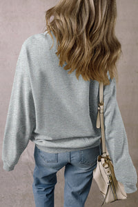 Round Neck Long Sleeve Sweatshirt Trandify Deal