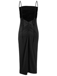 Backless Cowl Neck Sleeveless Cami Dress Trandify deal