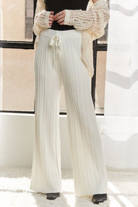 ADORA Tied Wide Leg Knit Pants Trandify deal