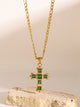 Stainless Steel Zircon Cross Pendant Necklace Trandify Deal