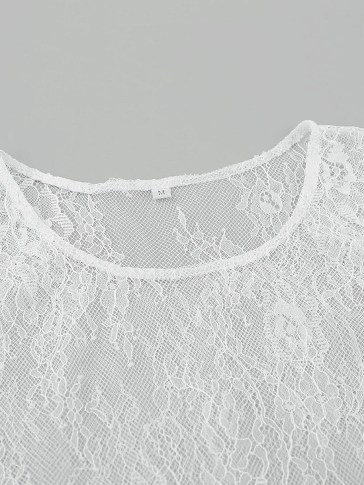 Elegant Sheer Lace Long Sleeve Blouse for Women – Floral Boho Chic Top