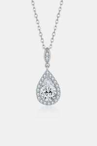 1.5 Carat Moissanite 925 Sterling Silver Teardrop Necklace Trandify deal