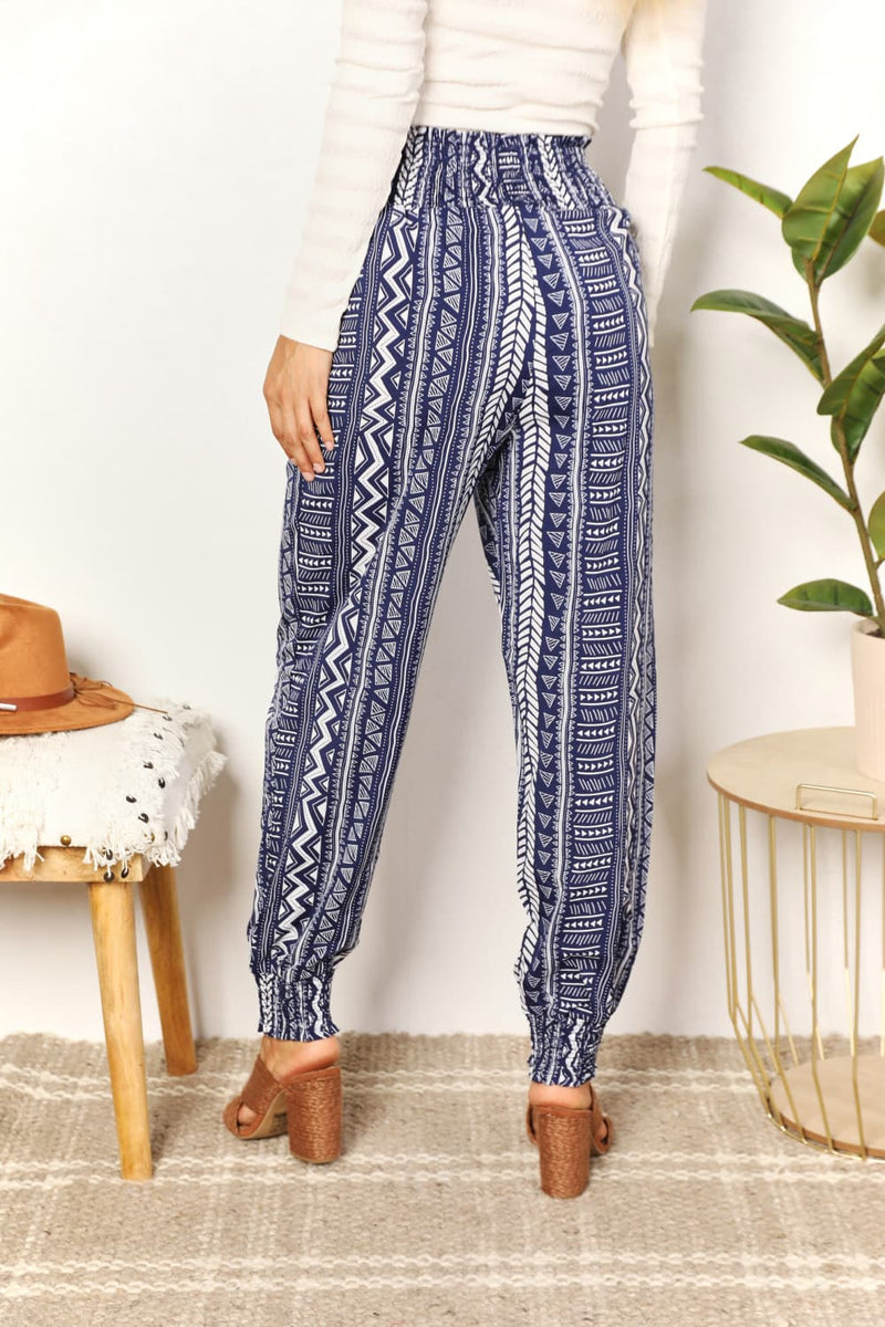 Geometric Print Tassel High-Rise Pants Trandify deal