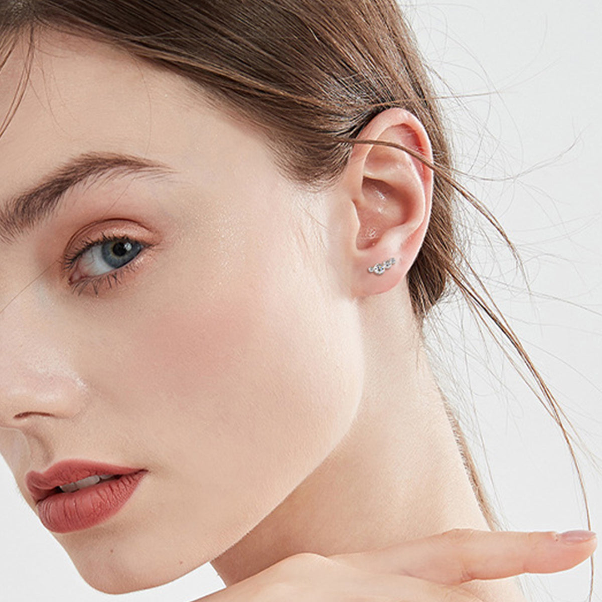 Moissanite 925 Sterling Silver Stud Earrings Trandify Deal