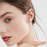 Moissanite 925 Sterling Silver Stud Earrings Trandify Deal
