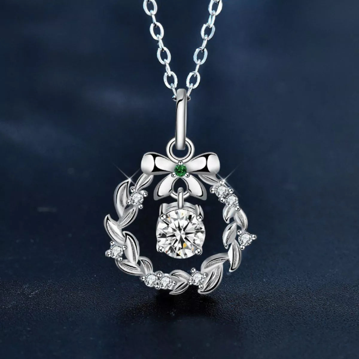 0.5ct Moissanite Pendant Necklace in Sterling Silver