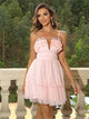 Boho floral applique mesh dress for summer vacations and beach parties