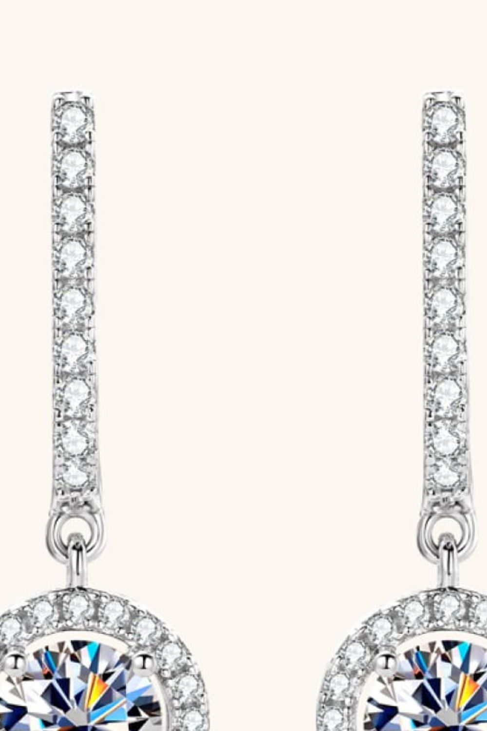 2 Carat Moissanite 925 Sterling Silver Drop Earrings Trandify deal
