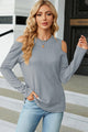 Round Neck Cold Shoulder T-Shirt Trandify deal