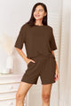 Basic Bae Full Size Soft Rayon Half Sleeve Top and Shorts Set Trandify Deal