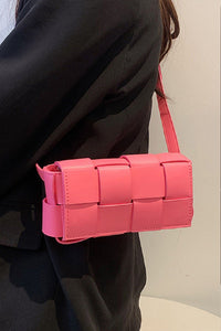 Zenana Vegan Leather Woven Crossbody Bag Trandify deal