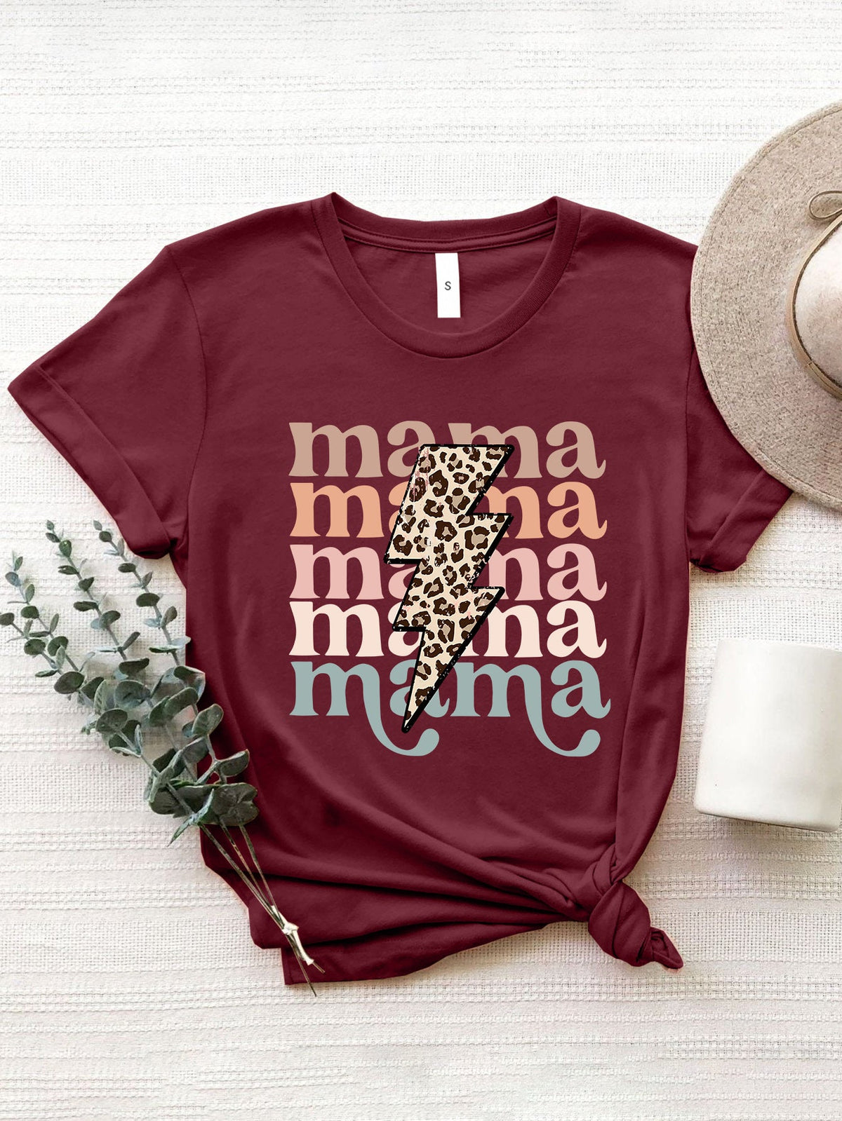 MAMA Round Neck Short Sleeve T-Shirt Trandify deal