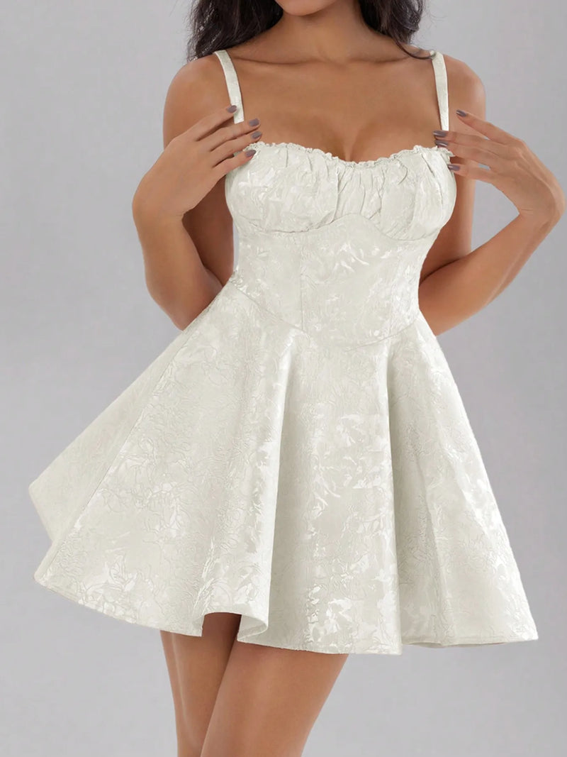 Sexy women’s bow back sweetheart neck cami dress for night out and parties