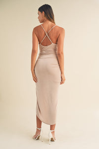 Mable Draped Detail Cami Midi Dress Trandify Deal