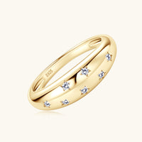 925 Sterling Silver Inlaid Moissanite Star Ring Trandify Deal