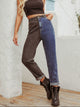 Comfortable Mid-Rise Two-Tone Jeans for Women