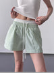 Women’s striped drawstring waist casual shorts for summer