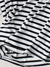 Striped Round Neck Short Sleeve T-Shirt with Bra Trandify Deal