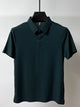 Men's Plus Size Ribbed Texture Polo Shirt – Short Sleeve Casual Top for Big & Tall – Breathable Summer Wear