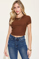 Basic Bae Full Size Ribbed Round Neck Short Sleeve T-Shirt Trandify Deal