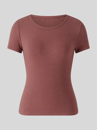 Round Neck Short Sleeve T-Shirt Trandify deal