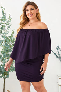 Full Size Off-Shoulder Half Sleeve Dress Trandify deal