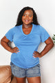 Double Take Ruched V-Neck Short Sleeve T-Shirt Trandify deal