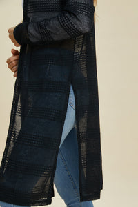Double Take Full Size Open Front Longline Cardigan Trandify deal