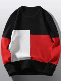 Men’s Plus Size Color Block Sweater – Regular Fit, Affordable Price, Free Shipping