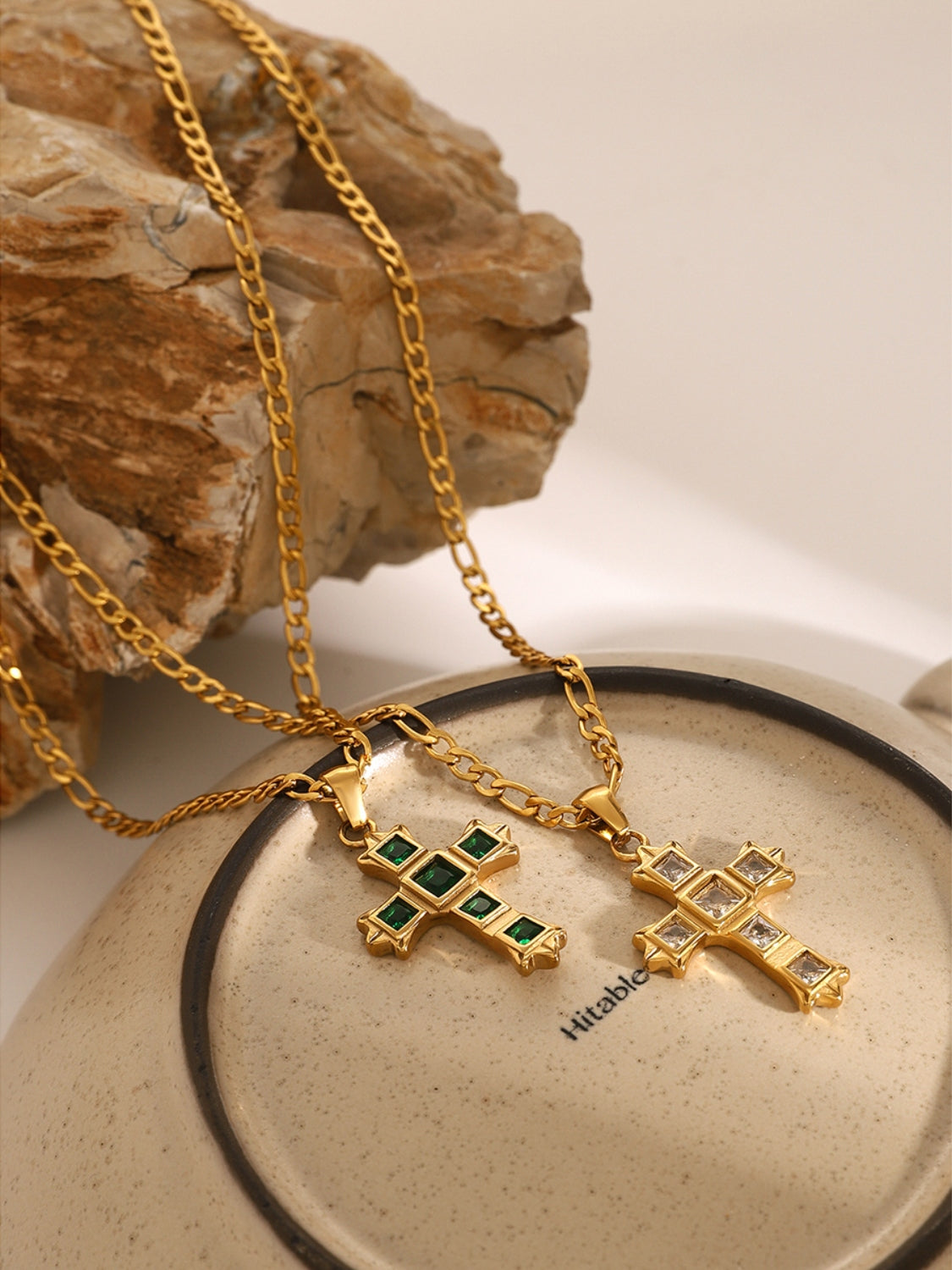 Stainless Steel Zircon Cross Pendant Necklace Trandify Deal