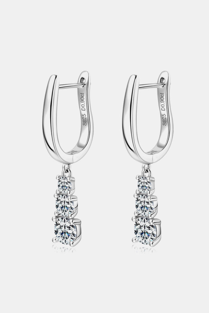 1.8 Carat Moissanite 925 Sterling Silver Drop Earrings Trandify deal