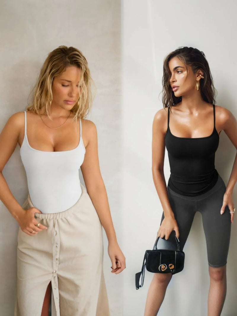 Square Neck 2 Piece Cami Set – Trendy Matching Outfit – Trandifydeal