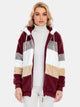 Full Size Drawstring Color Block Zip Up Hooded Outerwear Trandify Deal