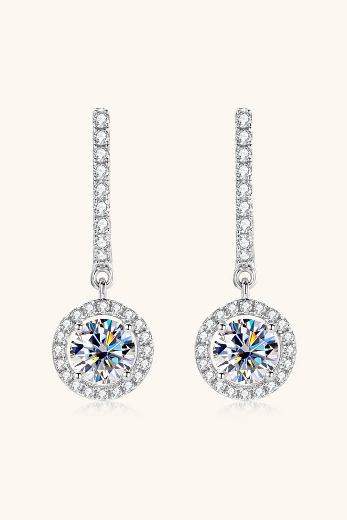 2 Carat Moissanite 925 Sterling Silver Drop Earrings Trandify deal