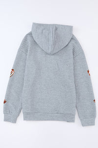 Drawstring Football Long Sleeve Hoodie Trandify Deal