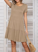 Round Neck Short Sleeve Mini Tee Dress Trandify deal