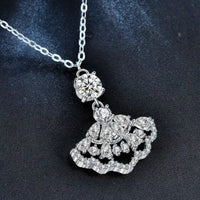 0.5ct Moissanite Pendant Necklace in Sterling Silver