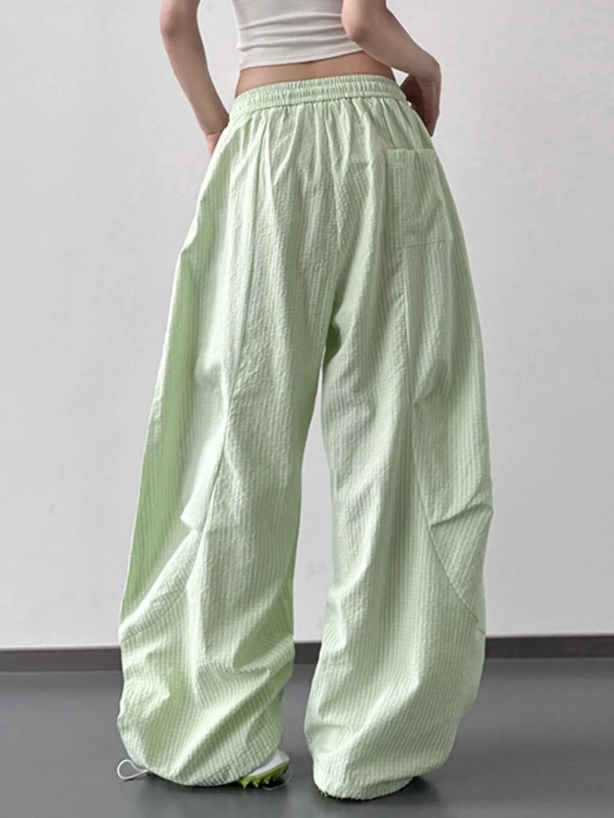 Soft lightweight wide leg pants for women – adjustable waist casual boho chic style